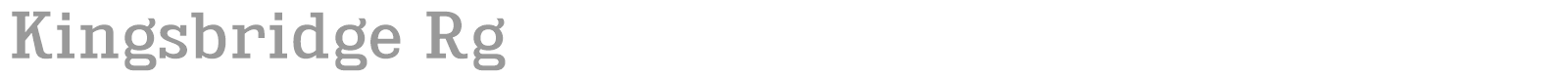 Kingsbridge font preview
